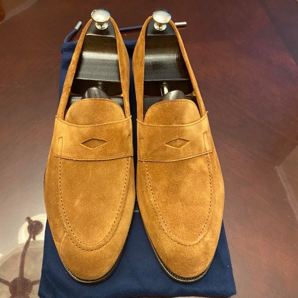 Size 11.5 Peter Millar Crown Men’s Loafer Dress Shoes Cognac